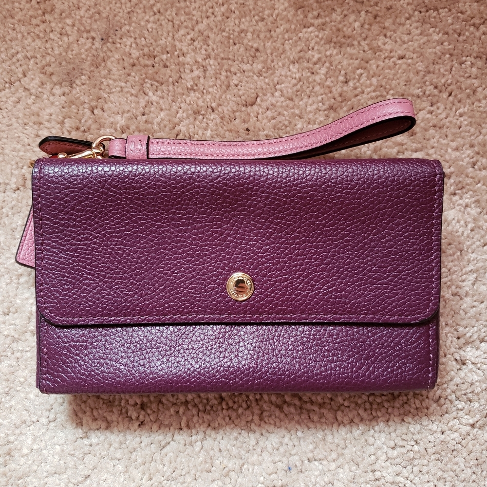 Coach Triple Zip Wristlet Wallet